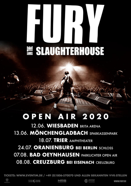 Fury In The Slaughterhouse Tour 2020